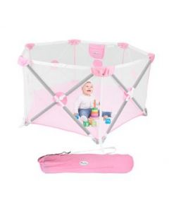 Corral Plegable Bebe Rosa