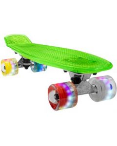 Patineta Skate Cruiser Mini Verde Transparente Llanta Led - Verde