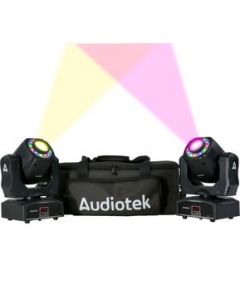 Set 2 Cabeza Movil Aro Rgb Robotica 90w Con Mochila