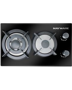 Parrilla de Gas 2 Quemadores Empotrable MAYWARE HY-3000G Negro