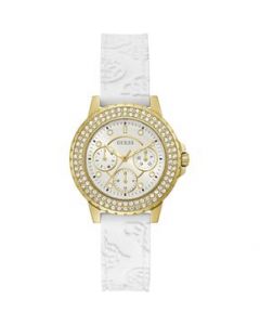 Reloj Guess CROWN JEWEL para Dama correa blanca