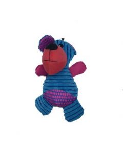 Peluche para Perro Oso de Trapo Azul Rosa con Chillon