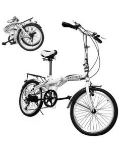 Bicicleta Plegable R20 7 Velocidades Freno VBrake Centurfit - Blanco - Blanco