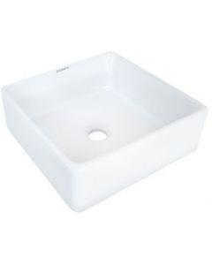 LAVABO D CERAMICA CUADRADO SIN REBOSADERO SOBRE CUBIERTA MARCA GRAVITA