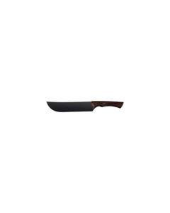 TRAMONTINA - Cuchillo para Carne Churrasco Black, con Lámina de Acero Inoxidable Oscurecido, Mango de Madera y Remaches de Acero Inoxidable, Cubierto para Cortar, Punta Curva, Tamaño de 6"