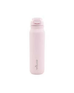Reduce la botella de agua Hydrate Pro de acero inoxidable de 32 onzas, tapa a prueba de fugas y asa de transporte integrada, mantiene las bebidas frías hasta 48 horas, cuarzo rosa