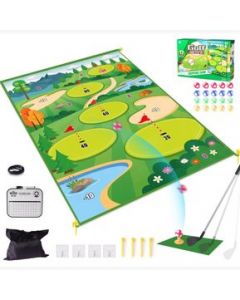 Juego de Golf para Niños con Tapete para Interiores con Pelotas Verde - Verde