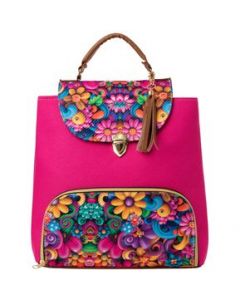 Mochila Yute De Mujer Fana Ozara Color Fiusha Sensacional