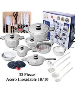 Batería de Cocina Royal  Salute 33 Pzs Acero Inoxidable Cocina-Outlet