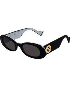 Gucci Gg0517S 001 Oval Shape Negro Transferencia Blanco - M