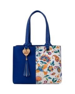 Bolsa Yute Para Mujer Fana Palmira Color Azul Elegante