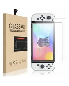 2 Piezas Mica Cristal Templado Nintendo Switch Oled 2021 - 2 Piezas Micas Para Nintendo Switch Oled 2021