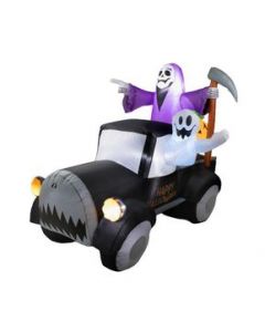 Inflable Halloween Camioneta Terrorifica Led 200 Cm