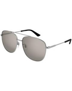 Lentes de sol Gucci Gg0410sk 002 Aviator Gris Plateado Gota - M