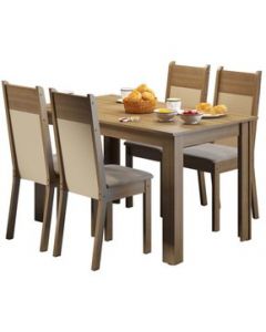 Juego de Comedor Madesa Havana con 4 Sillas - Marron