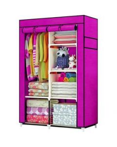 Closet Organizador Armario Tela Compartimiento Perchero Rosa - Rosa