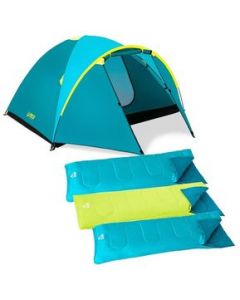 Casa Campaña De Grande Camping 4 Personas + 3 Sleeping Bag