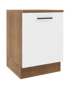 Mueble de Cocina Madesa Agata 60 cm 1 Puerta Marrón/Blanco - Marron/Blanco