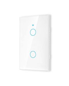 Wifi Interruptor de Pantalla táctil, Interruptor Remoto con Teclas táctiles Altamente sensibles, Adecuado para Google, Control de Voz SIRI, AC de 2 vías(Blanco)