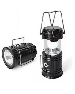 Farol Lampara Recarga Solar Y Electricidad Directo Camping - NEGRO