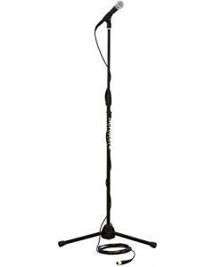 Shure SM58-CN BTS - Kit de Rendimiento de Escenario con micrófono Vocal dinámico cardioide SM58, Cable XLR de 15 pies, Soporte de micrófono, Clip de micrófono A25D y Bolsa de Almacenamiento, Perfecto