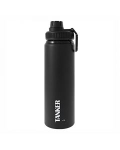 Botella para agua Tanker 800ml. Botella de aluminio ultra ligera, libre de BPA. Sin derrames. Práctica boquilla y agarradera. Para gimnasio, oficina, escuela o viajes. MARCA REGISTRADA G4. Color Negro