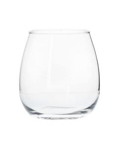 Borgonovo Ducale Stemless - Juego De 6 Vasos De Vidrio De 520 Ml. Vaso Transparente de Cristal para Restaurantes, Fiestas, Bodas, Para Agua, Té, Helado, Cerveza, Jugo, Coctél, Limonada Set de 6 piezas