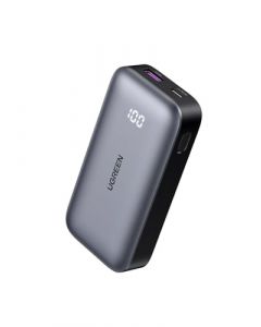 UGREEN 30W Power Bank 10000mAh, Cargador Portatil USB C Carga Rápida con 0.5M 60W Cable USB C, Pantalla Digital, Batería Portátil Externa Compatible con Galaxy S24 S23, iPhone 15 14, iPad, LG, Negro