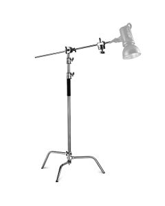 NEEWER Pro 100 % Acero Inoxidable Heavy Duty C Stand con Brazo Articulado, Altura Máxima de 10,5 pies/320 cm Soporte de Luz para Fotografía con Brazo de Sujeción de 4,2 pies/128 cm, Softbox, Reflector