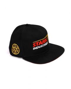 Marvel Concept One Gorra para Hombre y Mujer Ajustable Original con Diseño Stark Industires Color Negro