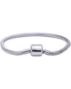 LuckyLy Pulsera Mujer para Charms Acero Inoxidable Color Plata Nuria