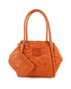 Bolsa Satchel Cloe para Mujer Chica Textil con Monedero Naranja - CHICA