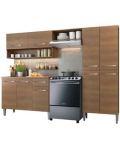 Cocina Integral Madesa Emilly Pop 229 cm Armable - Marron