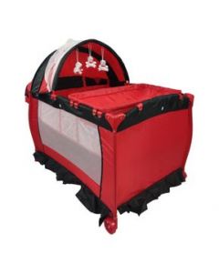 Cuna Corral para Bebe Plegable Cambiador Organizador Rojo - Rojo