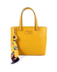 Bolsa Tote Cloe para Mujer Mediana con Mascada y Pouch Ocre - MEDIANA