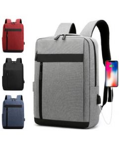 Mochila Escolar Antirrobo Bolsa Casual Carga Usb Para Laptop - Gris