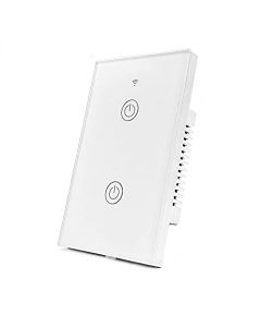 Apagadores Inteligente, EASYTAO WiFi Interruptor de Pared (Requiere Línea Neutra), Control Remoto, APP Smart Life/Tuya, Compatible con Alexa Google Home y IFTTT,2.4G WiFi No Requiere Hub (2 Gang)