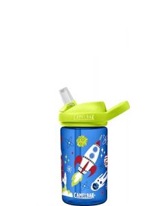 Camelbak SM6408RR Botella Eddy+Kids, 14OZ, Tritan Retro Rockets, Transparente