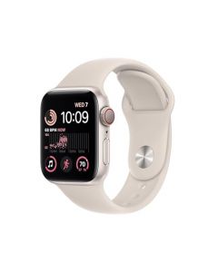 Apple Watch SE (2.ª generación) (GPS + Cellular, 40MM) - Carcasa de Aluminio Blanco Estrella con Banda Deportiva Blanco Estrella, M/L (Reacondicionado)