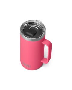 YETI Rambler Taza de 24 onzas, aislada al aspiradora, acero inoxidable con tapa MagSlider, rosa tropical