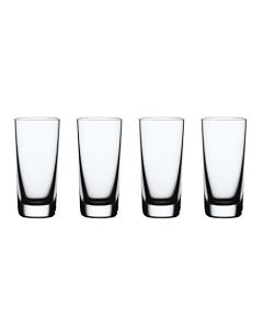 Nachtmann Vivendi Collection - Vaso de chupito, vidrio transparente, 3 pulgadas, uso para fiestas de cumpleaños, vodka y tequila, juego de 4, apto para lavaplatos