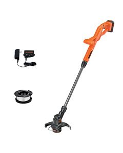 BLACK+DECKER LST201 20V MAX Lithium Ion String Trimmer/Edger, 10"