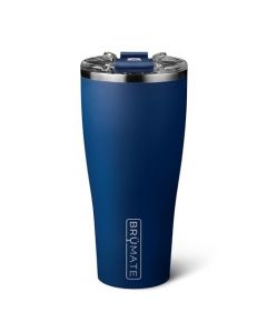 BrüMate Nav XL - Vaso de viaje con aislamiento 100% a prueba de fugas con tapa magnética BevLock™ - Taza de acero inoxidable de doble pared (azul marino mate)