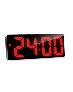 meross Reloj Despertador Digital LED, Reloj de computadora de diseño Simple con números Grandes fáciles de Leer, Brillo Ajustable, 12/24 Horas