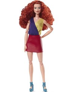 Barbie Signature Muñeca de Colección Look Pelirroja con Falda Roja para niñas de 6 años en adelante