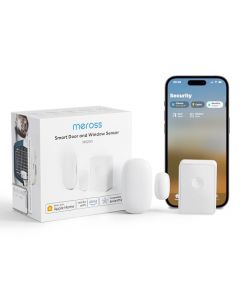 meross - Kit Inteligente de Sensor de Puerta y Ventana, Compatible con Apple HomeKit, Alexa, Google, SmartThings para Alerta antirrobo, Alcance de 333 pies, automatización del hogar, Seguridad y