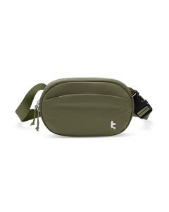 tomtoc Bolso Bandolera Mujer con Protección RFID, 1,5 L Riñonera Mujer, Impermeable Ligero Bolso Bandolera Mujer Pequeño, Bolso de Pecho de Uso Diario, Bolso Bandolera Portátil de Viaje