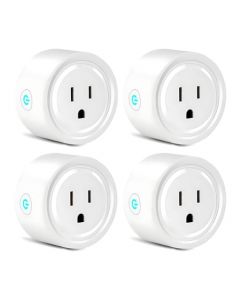 YOMYM - Wifi Smart Plug, Enchufe Inteligente Mini Outlets, Toma de Corriente Inalámbrica Compatible con Amazon Alexa, Google Home IFTTT,Control Remoto via APP los Dispositivos Eléctricos