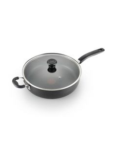 T-fal B36090 - Salteadora gigante para cocina, antiadherente, para especialidades, apta para lavaplatos y horno, con tapa de vidrio, 5-Quart Nonstick, Gris, 30,48cm, 1