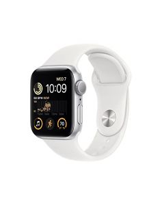 Apple Watch SE (2da Generación) [GPS, 40mm] - Caja de Aluminio Color Plata con Correa Deportiva Blanca, M/L (Reacondicionado)